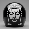 Mosaic Helmet Sticker Design: Majestic Buddha