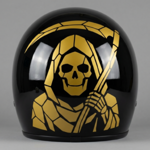 Mosaic Helmet Decal Design: Golden Grim Reaper