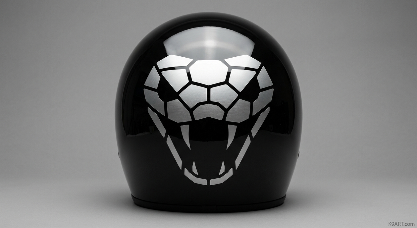 Mosaic Helmet Decal Design: Viper-Head